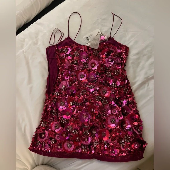 LoveShackFancy Rutherford Dress in Rouge Poppy NWT - Picture 4 of 9